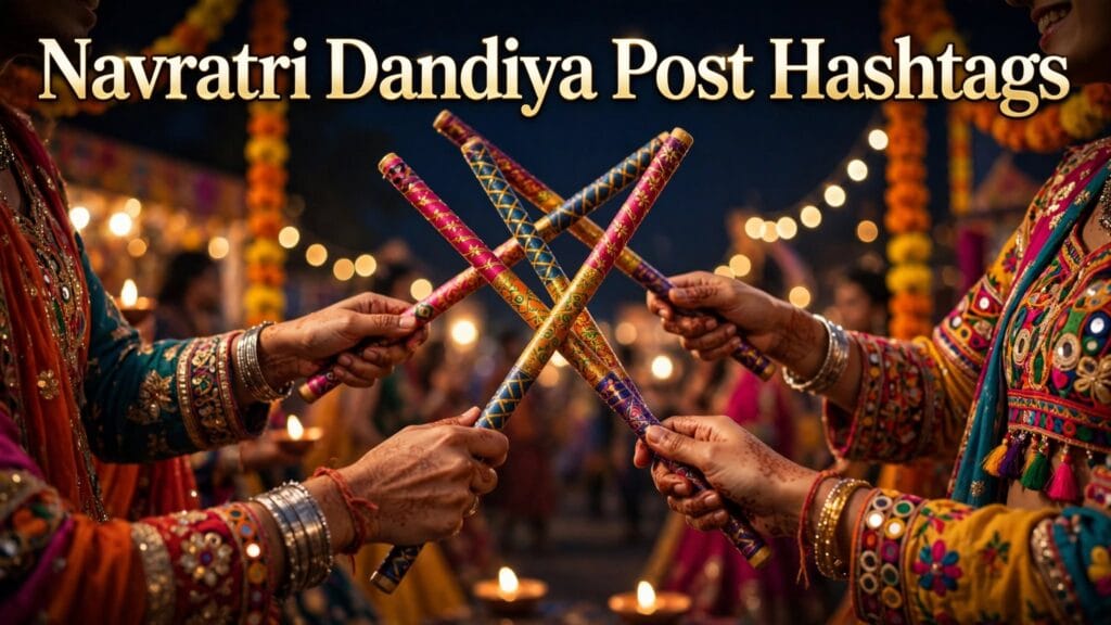 Navratri dandiya post hashtags Navratri dandiya post hashtags