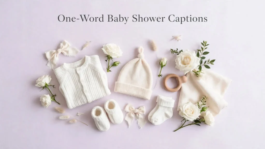 One word baby shower captions One word baby shower captions
