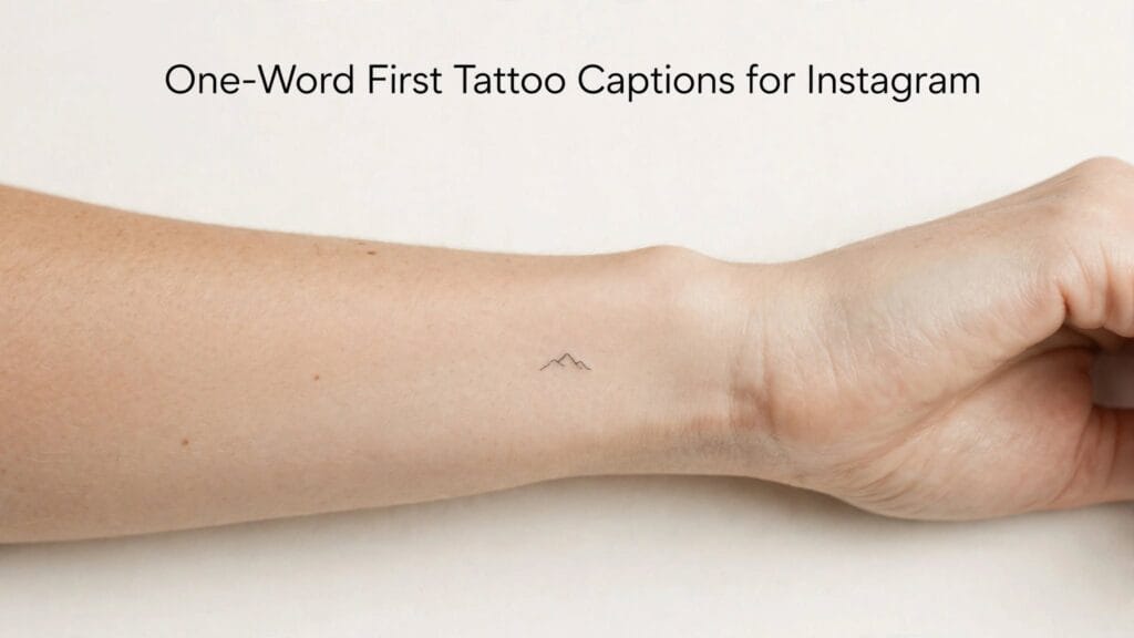 One word first tattoo captions for instagram One word first tattoo captions for instagram