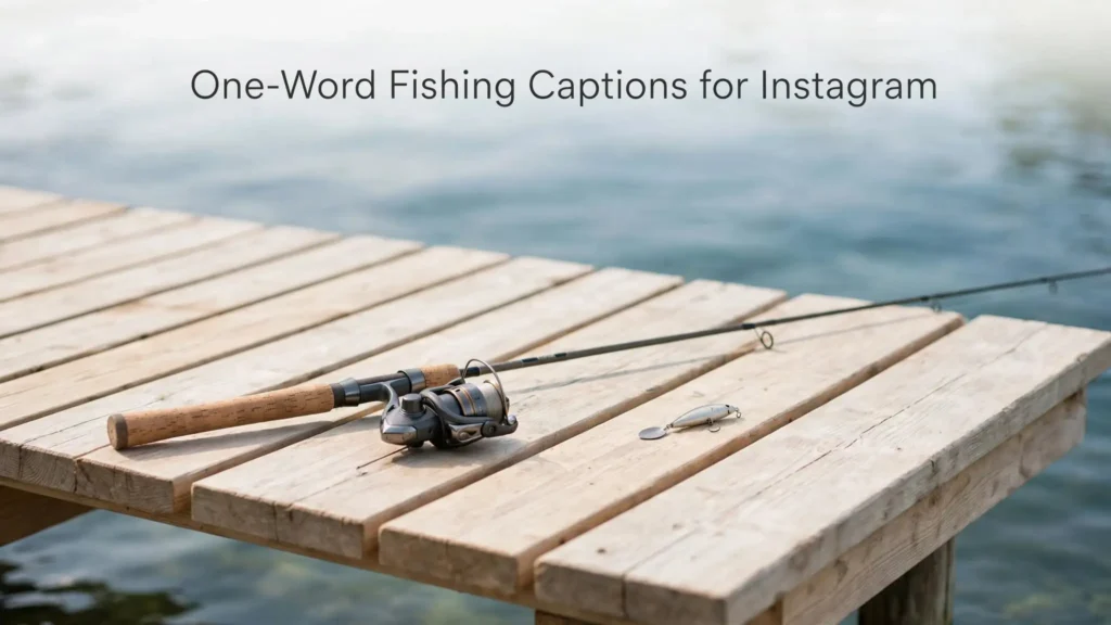 One word fishing captions for instagram