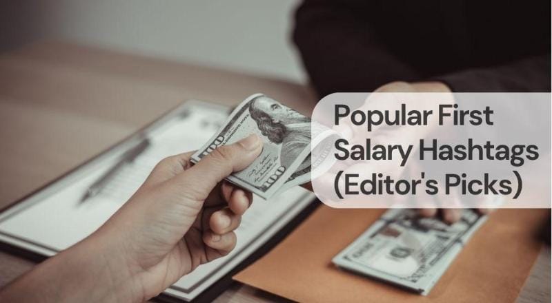 Popular first salary hashtags