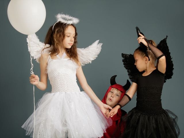 Savage devil and angel captions