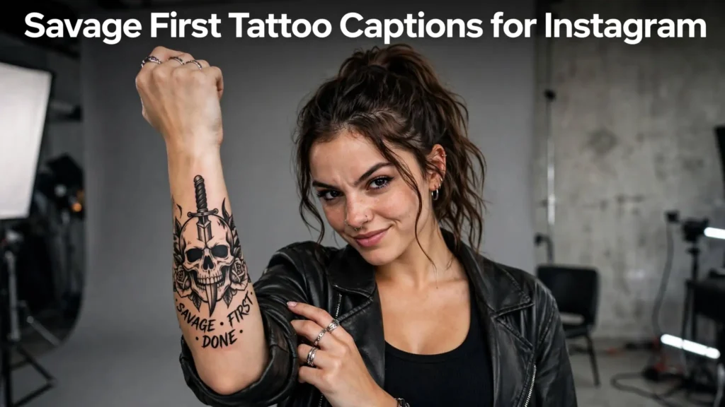Savage first tattoo captions for instagram Savage first tattoo captions for instagram