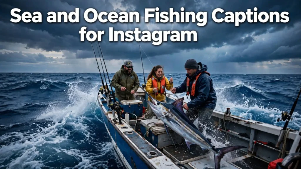 Sea and ocean fishing captions for instagram