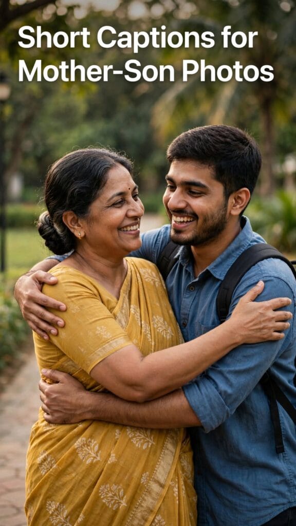 Short captions for mother son photos