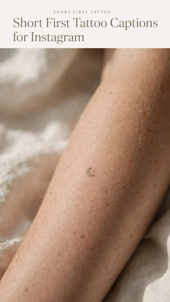 Short first tattoo captions for instagram Short first tattoo captions for instagram