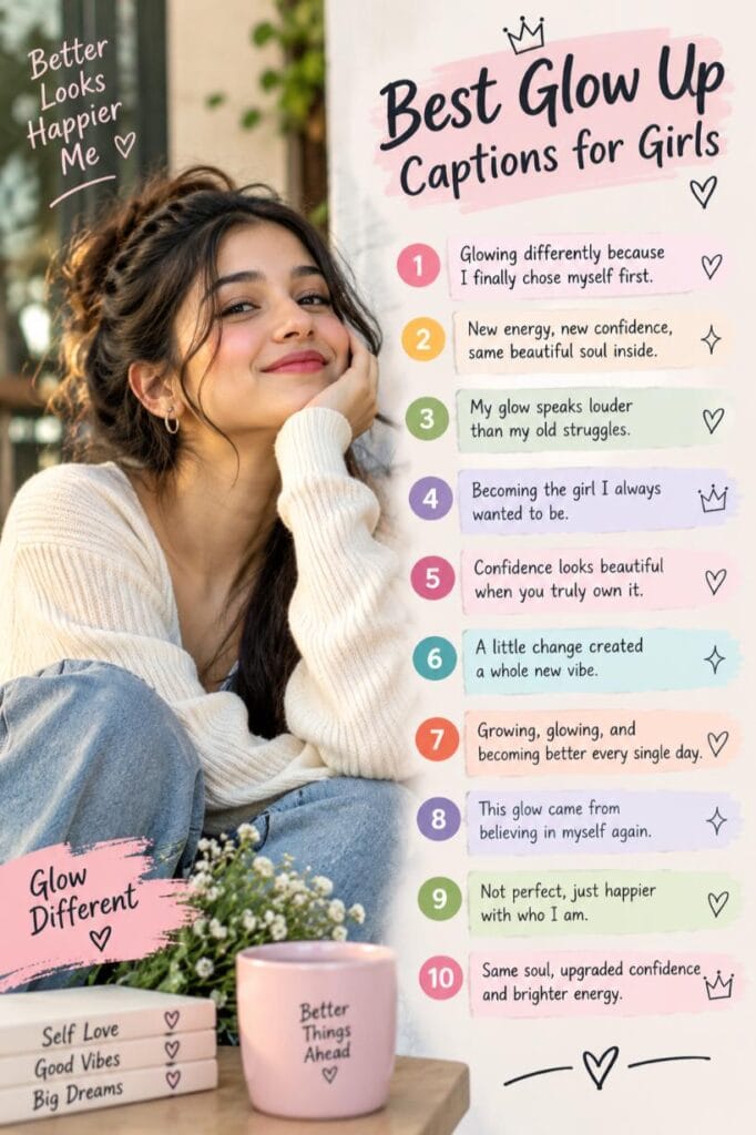 Unique glow up captions Unique glow up captions