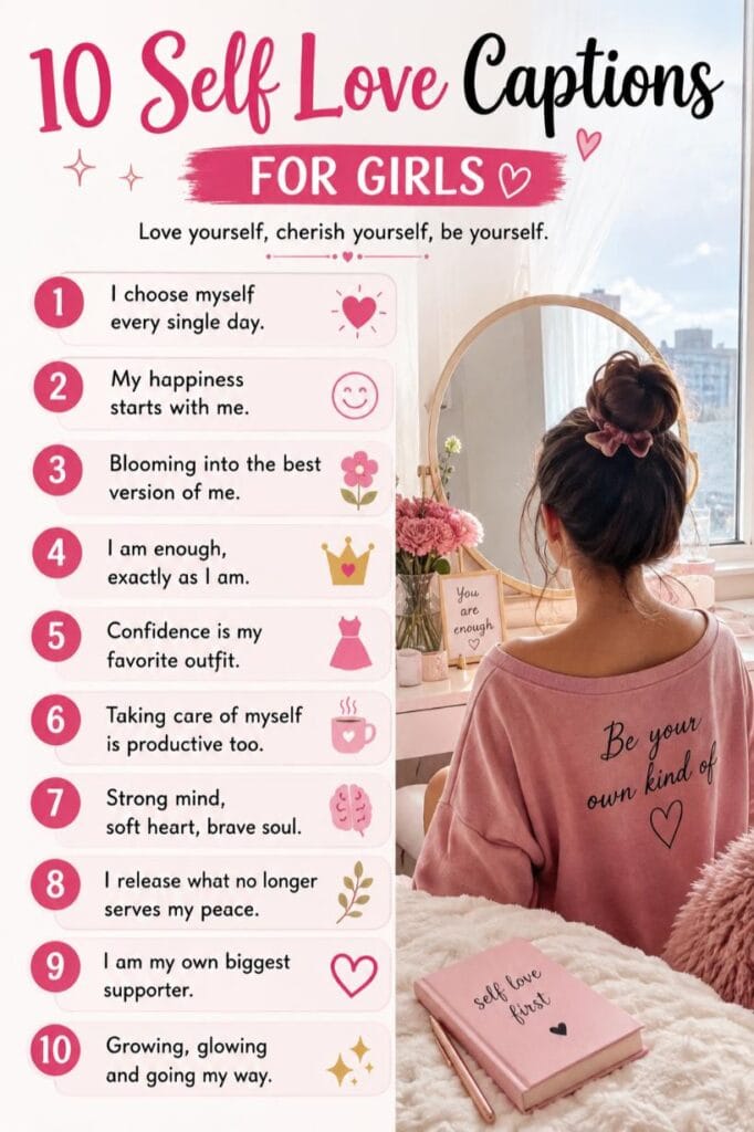 Unique self love captions Unique self love captions