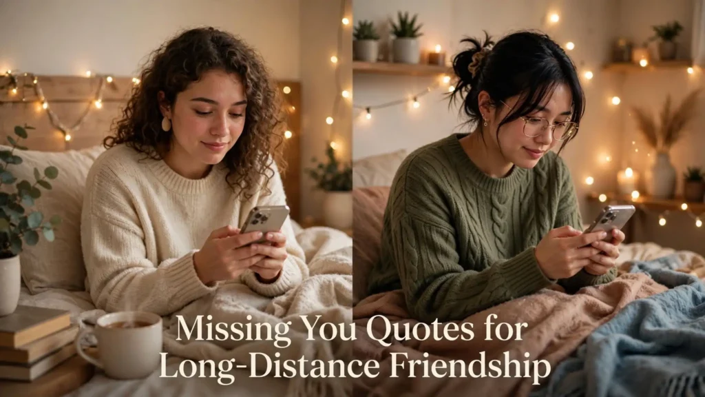 Missing you quotes for long-distance friendship