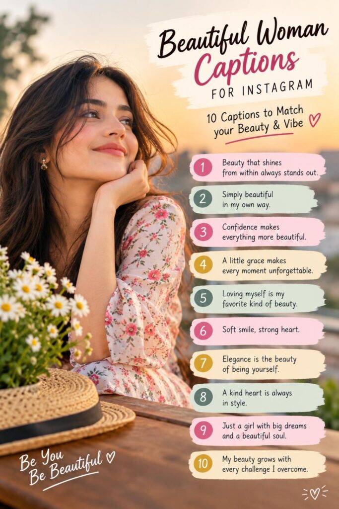 Beautiful woman captions Beautiful woman captions