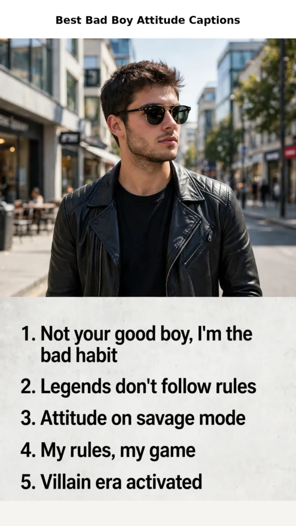 Best bad boy attitude captions for instagram