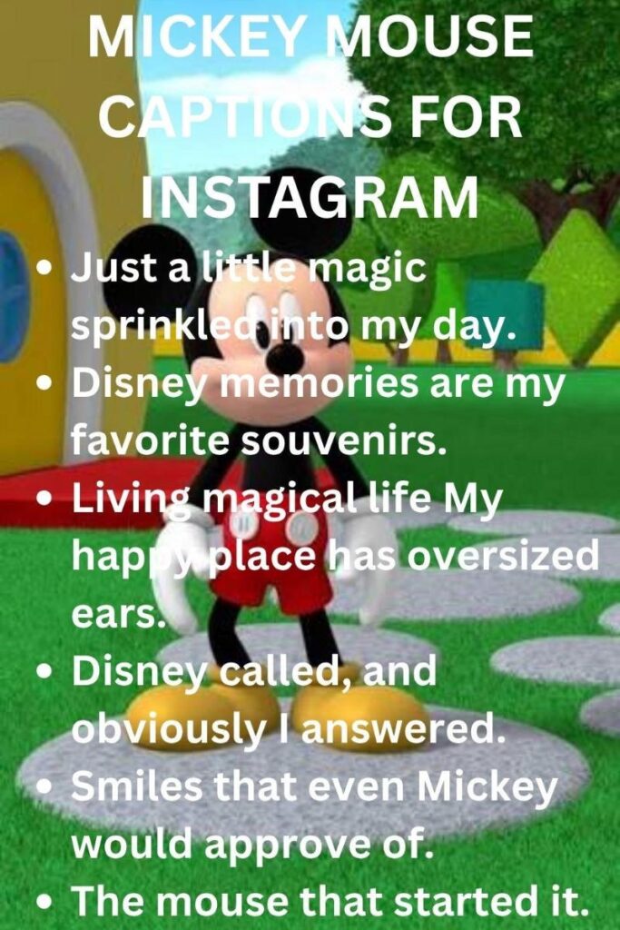 Best mickey mouse captions