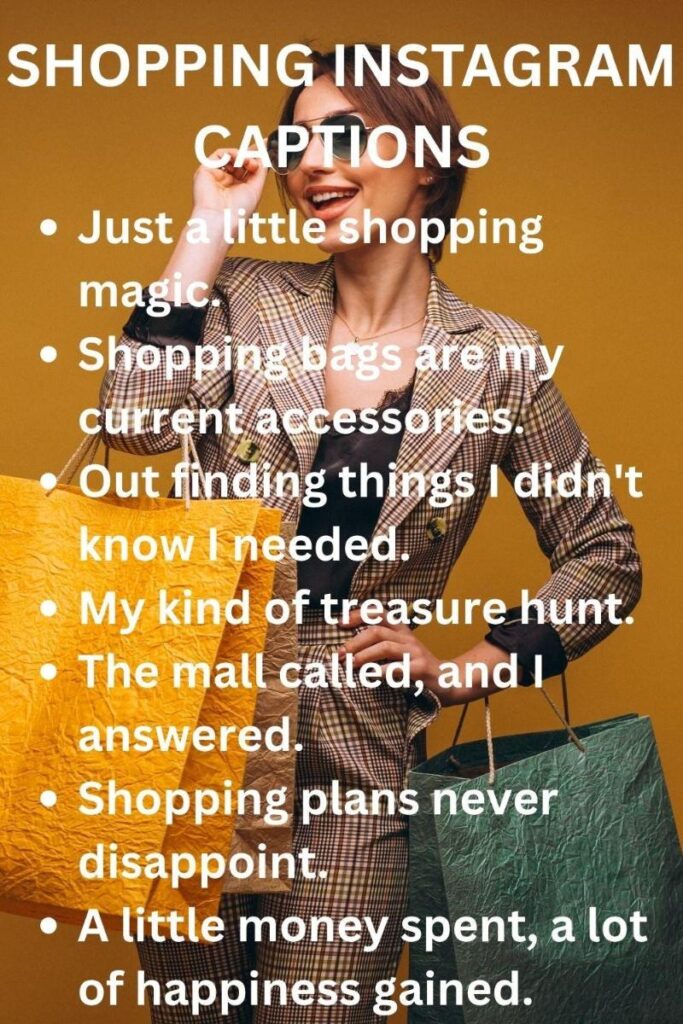 Best shopping instagram captions