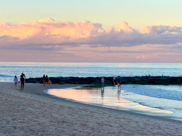 Boardwalk and oceanfront captions