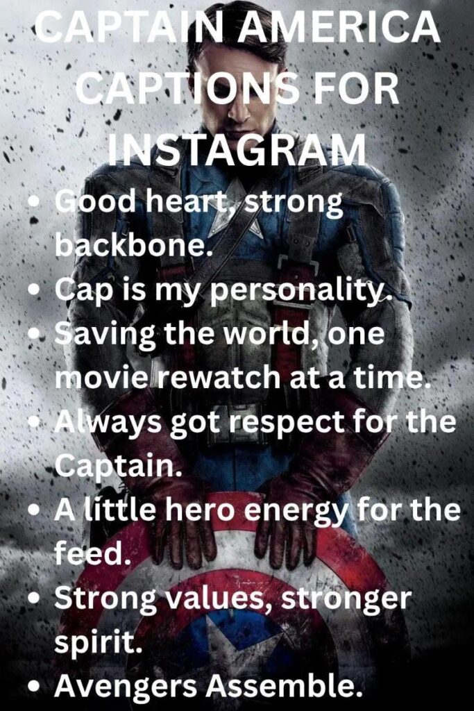 Captions for captain america fans Captions for captain america fans