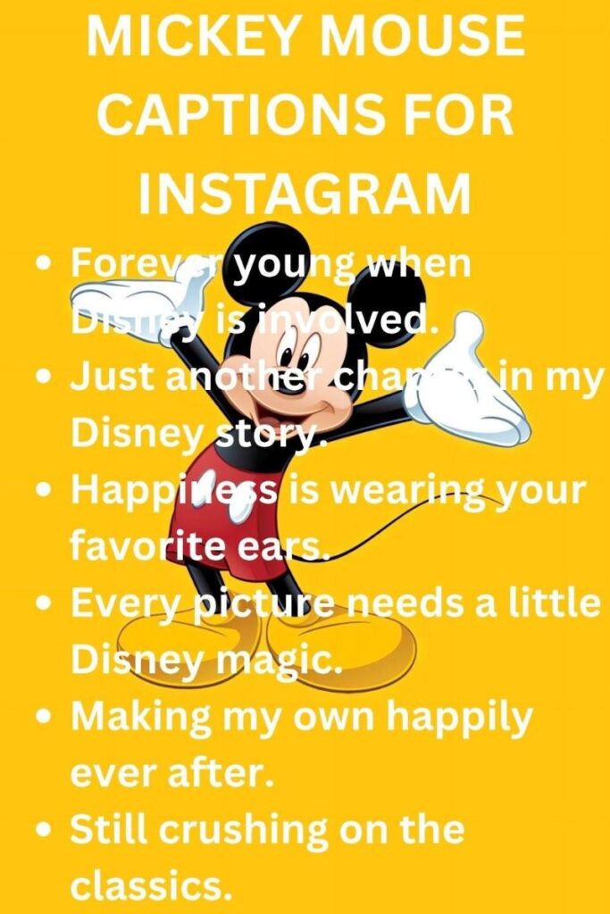 Disney captions for mickey mouse