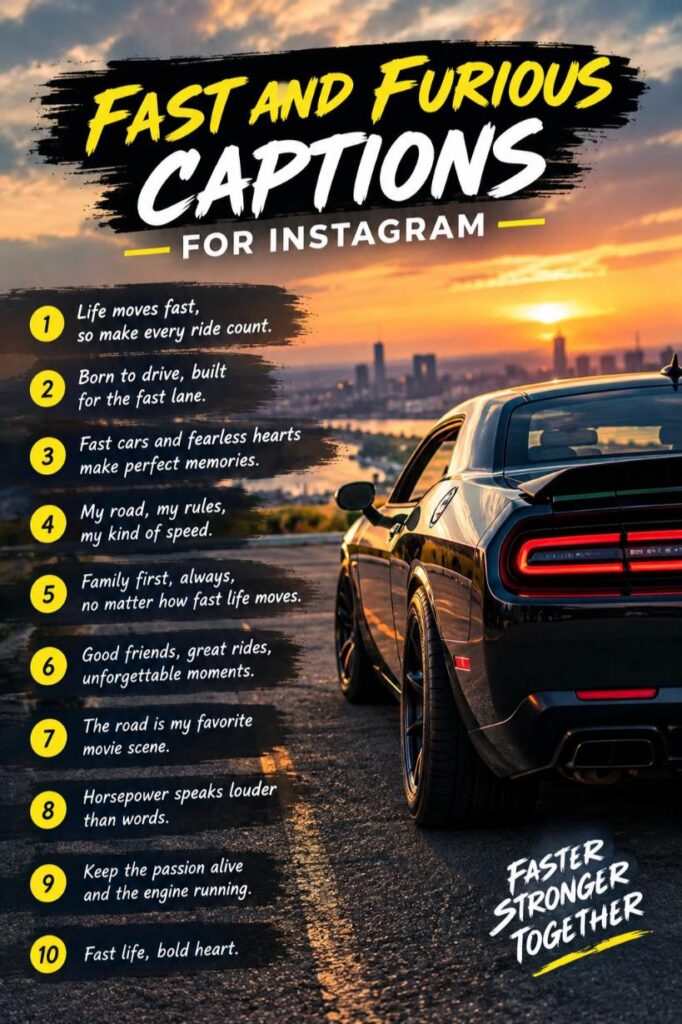 Fast and furious captions 1 Fast and furious captions