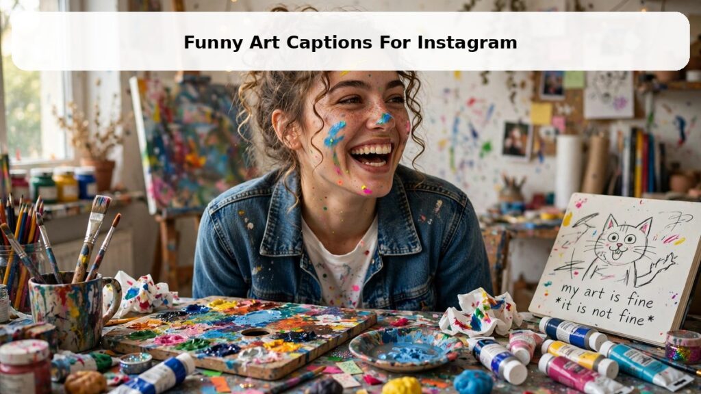 Funny art captions for instagram