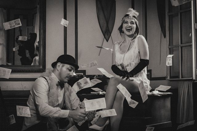 Funny gangster couple captions