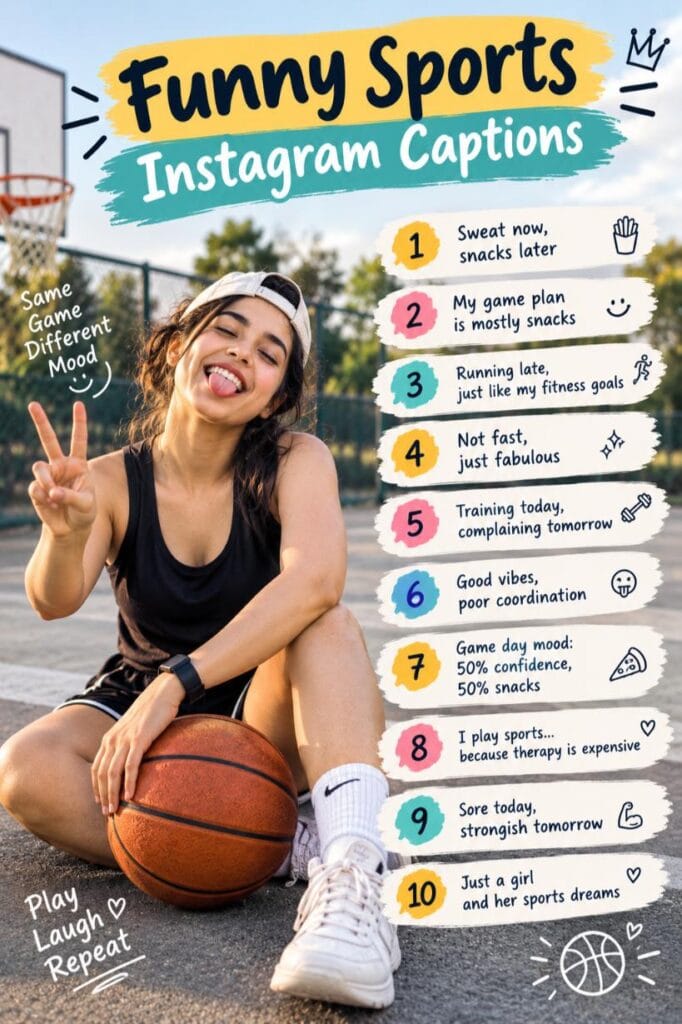 Funny sports instagram captions 1 Funny sports instagram captions