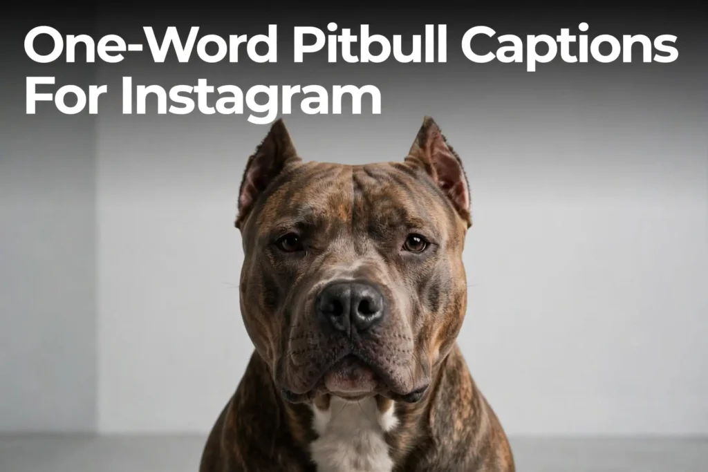 One word pitbull captions for instagram One word pitbull captions for instagram