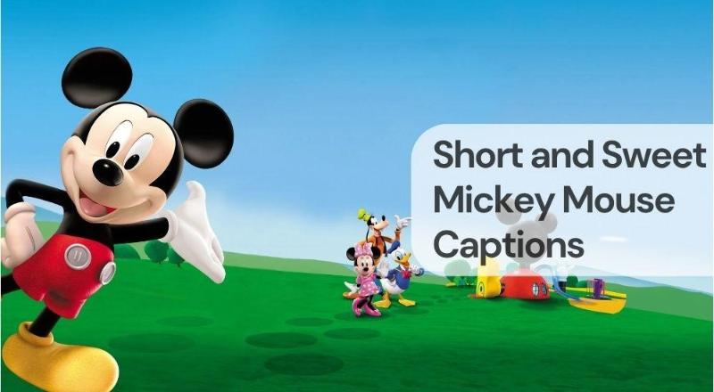 Short and sweet mickey mouse captions